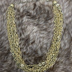 Gold Multi Chain link necklace- Costume Jewelry